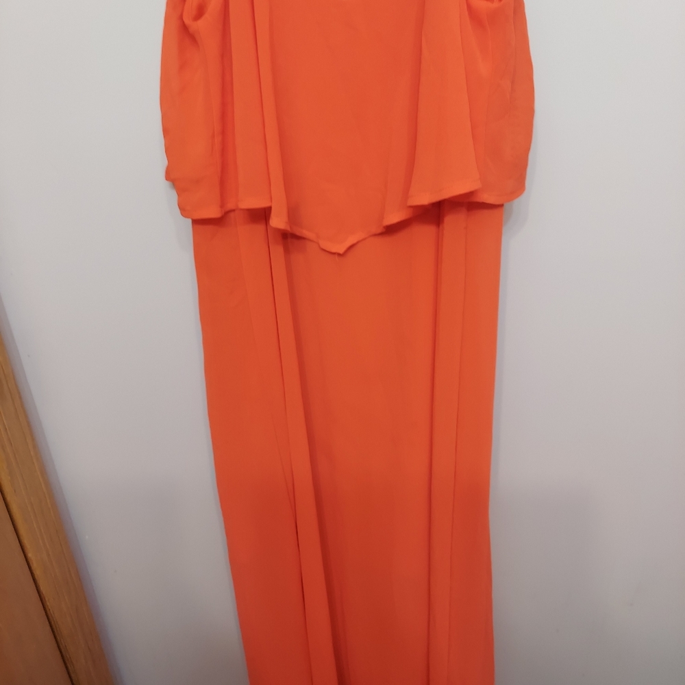Boho flowy maxi dress embroidery criss cross back - Picture 4 of 9